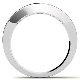 Round Channel Men's Moissanite Wedding Band