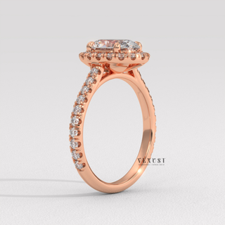 diamond pave halo ring,pave setting oval ring