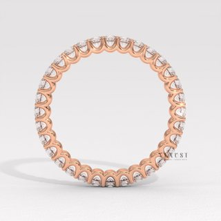 micro pave round diamond eternity band