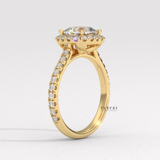 bold cushion halo ring,delicate cushion halo ring