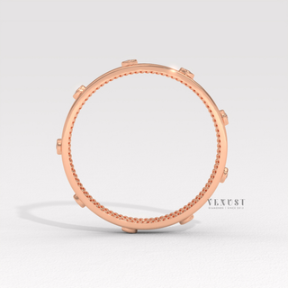 minimalist round pavé engagement ring