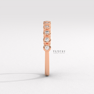 modern bezel wedding band
