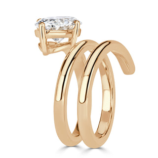 modern moissanite ring