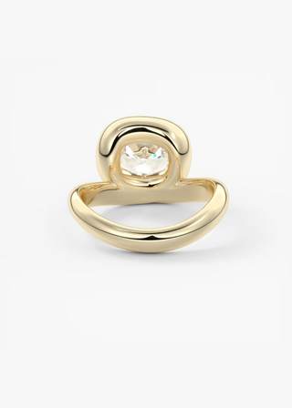 modern moissanite ring