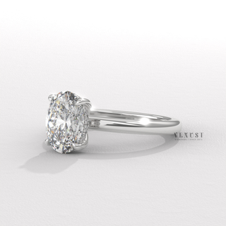 modern oval solitaire aesthetic ring