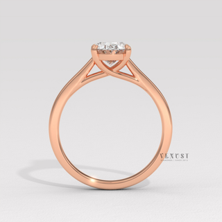 modern oval solitaire ring
