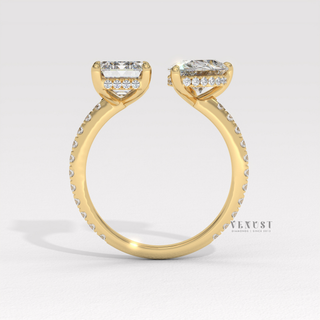 moissanite emerald pear engagement ring affordable