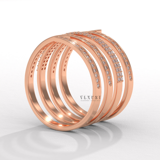 moissanite spiral wedding band affordable