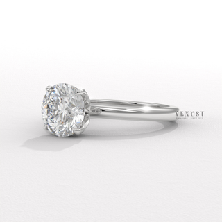 nature inspired lotus engagement ring