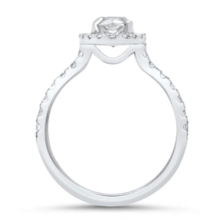 2 CT Oval Cut Moissanite Diamond Halo Engagement Ring 