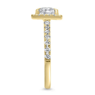2 CT Princess Cut Moissanite Diamond Halo  Engagement Ring