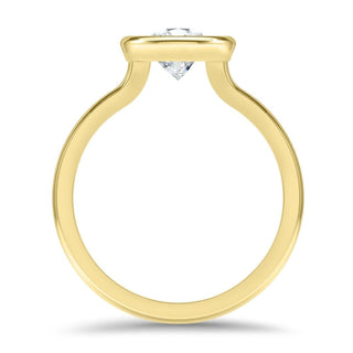 1 CT Round Cut Bezel Set Moissanite Diamond Engagement Ring