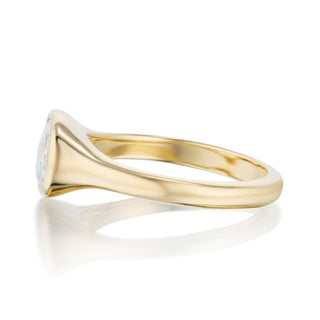 oval bezel engagement ring