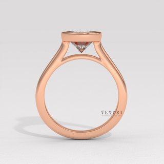 oval bezel engagement ring simple