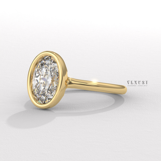oval bezel ring band design