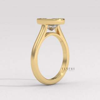 oval bezel ring modern bride