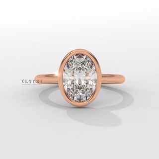 oval bezel ring yellow gold

