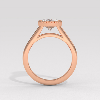 oval bezel rose gold ring
