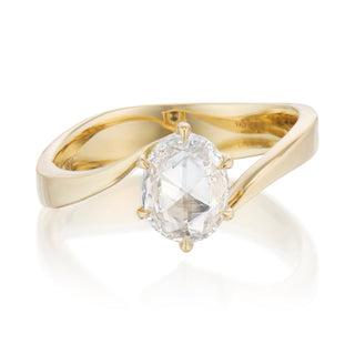 oval bypass engagement ring,oval cut engagement ring, bypass ring design, oval moissanite engagement ring, oval diamond style ring, unique bypass rin
