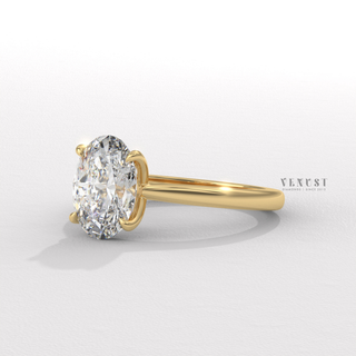 oval cut ring gold