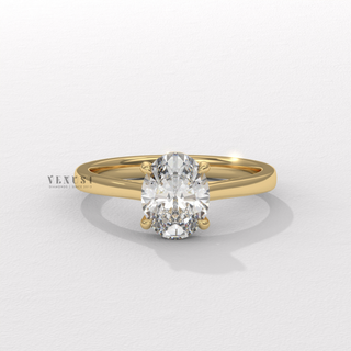 oval cut solitaire engagement ring
