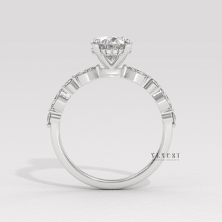 marquise and pear diamond ring
oval marquise pear engagement ring
mixed shape diamond ring