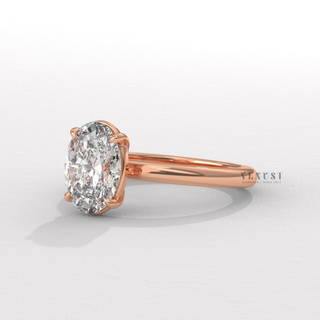 oval engagement ring minimalist