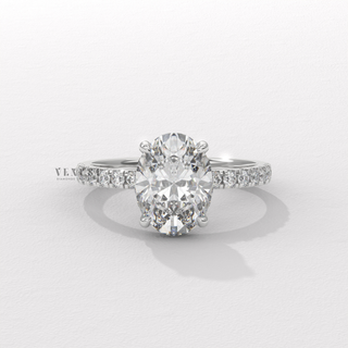 oval diamond ring with elegant band