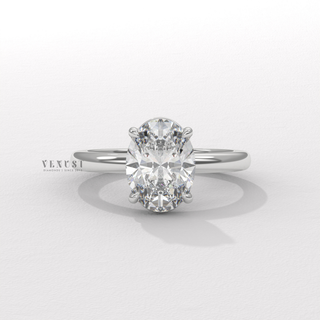 oval engagement ring minimalist