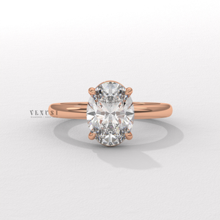 oval diamond engagement ring rose gold