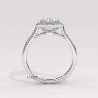 oval halo unique engagement ring ideas, oval halo ring bridal jewelry