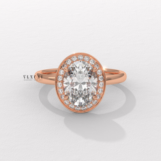 oval halo solitaire engagement ring, oval cut halo solitaire ring