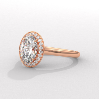 oval halo luxury ring, oval halo engagement jewelry