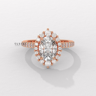 oval halo ring aesthetic, oval halo luxury ring