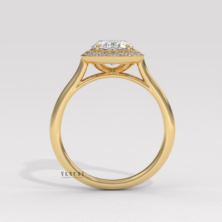 oval halo ring handmade, oval halo ring high quality