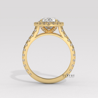 oval halo engagement ring, oval pave engagement ring, oval halo diamond ring, oval moissanite halo ring, oval engagement ring halo style