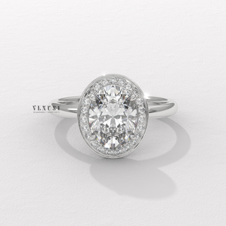 oval halo ring sparkle, oval halo ring elegant,