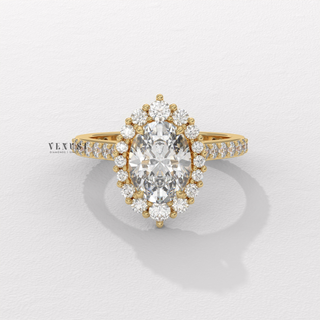 oval halo ring classy, oval halo ring modern