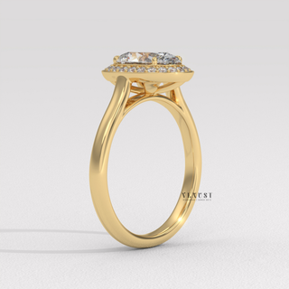 oval halo diamond engagement ring for her, oval halo engagement ring gold band