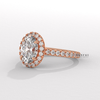oval halo fire brilliance ring,pave band oval halo ring