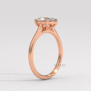 oval halo engagement ring
