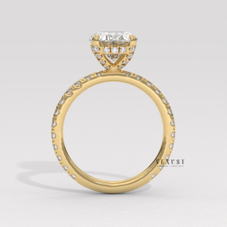 oval pave wedding ring