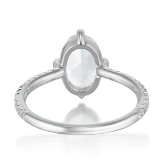 oval rose cut engagement ring