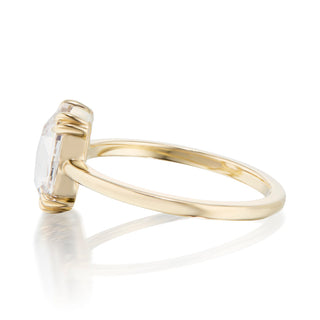 oval rose cut moissanite ring