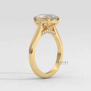 oval solitaire bridal ring