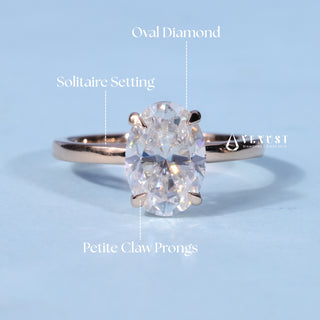 1.50CT Oval Cut Moissanite Diamond Solitaire Engagement Ring
