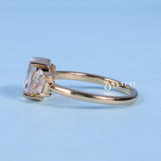 1.50CT Oval Cut Moissanite Diamond Three Stone Engagement Ring