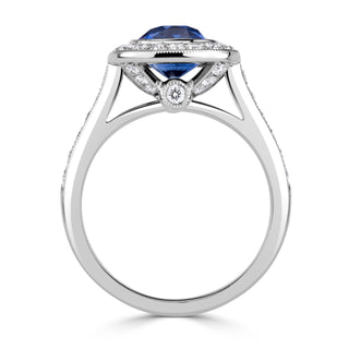 pave diamond moissanite ring