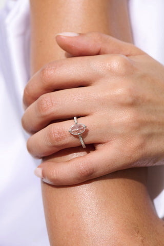 pave diamond style ring
oval ring 
oval pave ring 