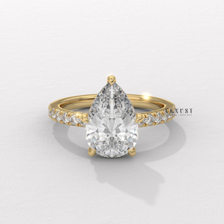 , pear bridal collection pave ring